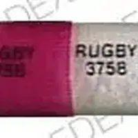 Children's allergy relief (Diphenhydramine [ dye-fen-hye-dra-meen ])-RUGBY 3758 RUGBY 3758-25 mg-Pink / Clear-Capsule-shape