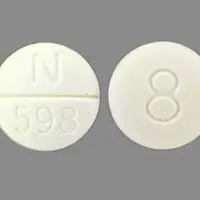 Doxazosin (Doxazosin [ dox-ay-zo-sin ])-N 598 8-8 mg-White-Round