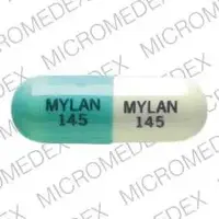 Doxycycline (Doxycycline [ dox-i-sye-kleen ])-MYLAN 145 MYLAN 145-50 mg-Blue / White-Capsule-shape