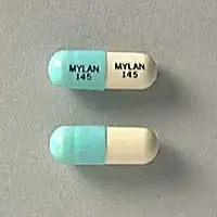 Doxycycline (Doxycycline [ dox-i-sye-kleen ])-MYLAN 145 MYLAN 145-50 mg-Blue / White-Capsule-shape