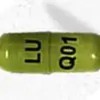 Duloxetine (Duloxetine [ du-lox-e-teen ])-LU Q01-20 mg-Green-Capsule-shape