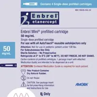 Enbrel (Etanercept [ ee-tan-er-sept ])-medicine-50 mg/mL single-dose prefilled cartridge for use with the AutoTouch reusable autoinjector