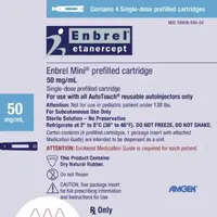 Enbrel sureclick (Etanercept [ ee-tan-er-sept ])-50 mg/mL single-dose prefilled cartridge for use with the AutoTouch reusable autoinjector