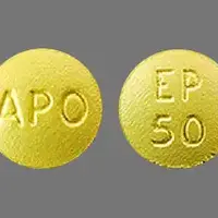 Eplerenone (Eplerenone [ ep-ler-e-none ])-APO EP 50-50 mg-Yellow-Round