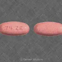 Erythromycin (Erythromycin (oral/injection) [ er-ith-roe-mye-sin ])-74 ZE-400 mg-Pink-Oval