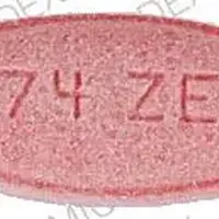 Erythromycin (systemic) (monograph) (Eryc)-74 ZE-400 mg-Pink-Oval