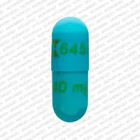 Nexium 24hr clearminis (Esomeprazole (oral) [ ee-so-mep-ra-zol ])-Logo 6451 40 mg-40 mg-Blue-Capsule-shape