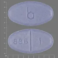 Estradiol vaginal (Estradiol vaginal (systemic) [ es-tra-dye-ole-va-jin-ul ])-b 886 1-1 mg-Purple-Oval