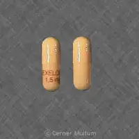 Exelon (Rivastigmine (oral) [ ri-va-stig-meen ])-EXELON 1,5mg-1.5 mg-Yellow-Capsule-shape