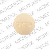 Famotidine (Famotidine [ fam-oh-ti-deen ])-Logo 20 5728-20 mg-Beige-Round