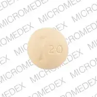 Famotidine (Famotidine [ fam-oh-ti-deen ])-Logo 20 5728-20 mg-Beige-Round