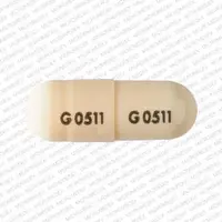 Fenofibrate (Fenofibrate [ fen-oh-fye-brate ])-G 0511 G 0511-67 mg-Yellow-Capsule-shape