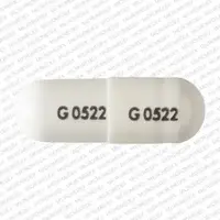 Fenofibrate (Fenofibrate [ fen-oh-fye-brate ])-G 0522 G 0522-134 mg-White-Capsule-shape