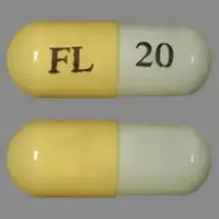 Fetzima (Levomilnacipran [ lee-voe-mil-na-si-pran ])-FL 20-20 mg-Yellow & White-Capsule-shape