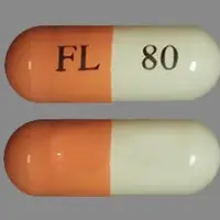 Fetzima (Levomilnacipran [ lee-voe-mil-na-si-pran ])-FL 80-80 mg-Pink & White-Capsule-shape