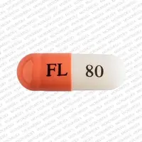 Fetzima (Levomilnacipran [ lee-voe-mil-na-si-pran ])-FL 80-80 mg-Pink & White-Capsule-shape