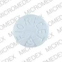 Fioricet (Acetaminophen, butalbital, and caffeine [ a-seet-a-min-oh-fen, bue-tal-bi-tal, and-kaf-een ])-FIORICET S LOGO-325 mg / 50 mg / 40 mg-Blue-Round