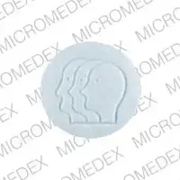 Fioricet (Acetaminophen, butalbital, and caffeine [ a-seet-a-min-oh-fen, bue-tal-bi-tal, and-kaf-een ])-FIORICET S LOGO-325 mg / 50 mg / 40 mg-Blue-Round