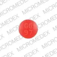 Fluphenazine (Fluphenazine (oral/injection) [ floo-fen-a-zeen ])-GG 97-1 mg-Red-Round