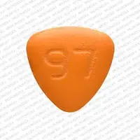 Fluphenazine (Fluphenazine (oral/injection) [ floo-fen-a-zeen ])-M 97-10 mg-Orange-Three-sided