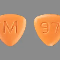 Fluphenazine (Fluphenazine (oral/injection) [ floo-fen-a-zeen ])-M 97-10 mg-Orange-Three-sided