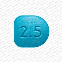 Focalin (Dexmethylphenidate [ dex-meth-il-fen-i-date ])-D 2.5-2.5 mg-Blue-U-shape