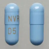 Focalin xr (Dexmethylphenidate [ dex-meth-il-fen-i-date ])-NVR D5-5 mg-Blue-Capsule-shape