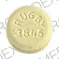 Folic acid (Folic acid [ foe-lik-as-id ])-RUGBY 3845-1 mg-Yellow-Round