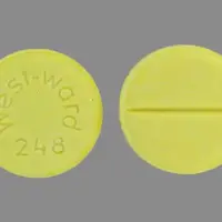 Folic acid (Folic acid [ foe-lik-as-id ])-West-ward 248-1 mg-Yellow-Round