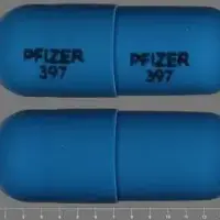 Geodon (Ziprasidone [ zi-pray-si-done ])-PFIZER 397 PFIZER 397-40 mg-Blue-Capsule-shape