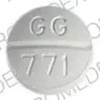 Glipizide (Glipizide [ glip-i-zide ])-GG 771-5 mg-White-Round