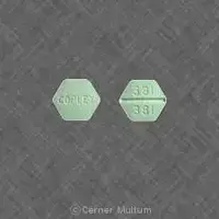 Glyburide (eqv-diabeta) (Glyburide [ glye-bue-ride ])-COPLEY 381 381-3 mg-Green-Six-sided