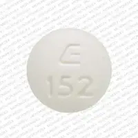 Hydrochlorothiazide and lisinopril (Hydrochlorothiazide and lisinopril [ hye-droe-klor-oh-thye-a-zide-and-lye-sin-oh-pril ])-E 152-12.5 mg / 20 mg-White-Round