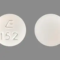 Hydrochlorothiazide and lisinopril (Hydrochlorothiazide and lisinopril [ hye-droe-klor-oh-thye-a-zide-and-lye-sin-oh-pril ])-E 152-12.5 mg / 20 mg-White-Round