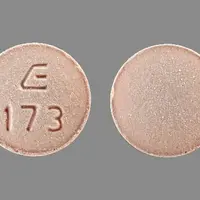 Hydrochlorothiazide and lisinopril (Hydrochlorothiazide and lisinopril [ hye-droe-klor-oh-thye-a-zide-and-lye-sin-oh-pril ])-E 173-25 mg / 20 mg-Pink-Round