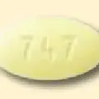 Hydrochlorothiazide and losartan (Hydrochlorothiazide and losartan [ hye-droe-klor-oh-thye-a-zide-and-loe-sar-tan ])-747-25 mg / 100 mg-Yellow-Oval