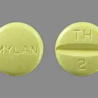 Hydrochlorothiazide and triamterene (Hydrochlorothiazide and triamterene [ hye-dro-klor-oh-thy-a-zide-and-trye-am-ter-een ])-MYLAN TH 2-50 mg / 75 mg-Yellow-Round