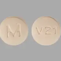 Hydrochlorothiazide and valsartan (Hydrochlorothiazide and valsartan [ hye-droe-klor-oh-thye-a-zide-and-val-sar-tan ])-M V21-12.5 mg / 80 mg-Orange-Round