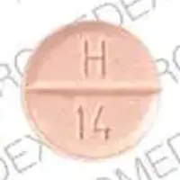 Hydrochlorothiazide (Hydrochlorothiazide [ hye-dro-klor-o-thy-a-zide ])-LL H 14-25 mg-Orange-Round