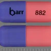 Hydroxyurea (Hydroxyurea [ hye-drox-ee-yoo-ree-a ])-barr 882-500 mg-Pink & Purple-Capsule-shape