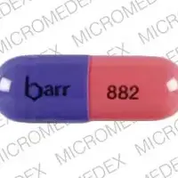 Hydroxyurea (Hydroxyurea [ hye-drox-ee-yoo-ree-a ])-barr 882-500 mg-Pink & Purple-Capsule-shape