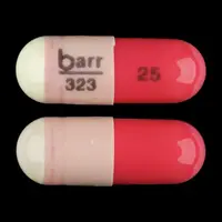 Hydroxyzine (Hydroxyzine [ hye-drox-ee-zeen ])-barr 323 25-25 mg-Pink & White-Capsule-shape