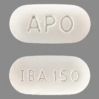 Ibandronate (oral/injection) (Ibandronate (oral/injection) [ eye-ban-dro-nate ])-APO IBA150-150 mg (base)-White-Oval