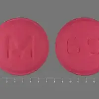 Indapamide (Indapamide [ in-dap-a-mide ])-M 69-1.25 mg-Pink-Round