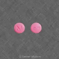 Indapamide (Indapamide [ in-dap-a-mide ])-M 69-1.25 mg-Pink-Round