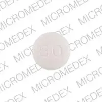 Indapamide (Indapamide [ in-dap-a-mide ])-M 80-2.5 mg-White-Round