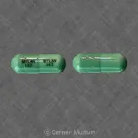 Indomethacin (Indomethacin [ in-doe-meth-a-sin ])-MYLAN 143 MYLAN 143-25 mg-Green-Capsule-shape