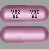 Ingrezza (Valbenazine [ val-ben-a-zeen ])-VBZ 80 VBZ 80-80 mg-Purple-Capsule-shape