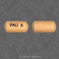 Invega (Paliperidone (oral) [ pal-ee-per-i-done ])-PALI 6-6 mg-Beige-Oval