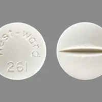 Isoniazid (Isoniazid [ eye-so-nye-a-zid ])-West-ward 261-300 mg-White-Round